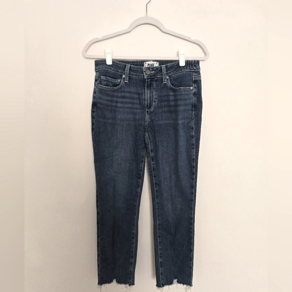 PAIGE Denim - Paige Women's Kylie Crop Blue Jeans Normcore Everyday Denim | size 28